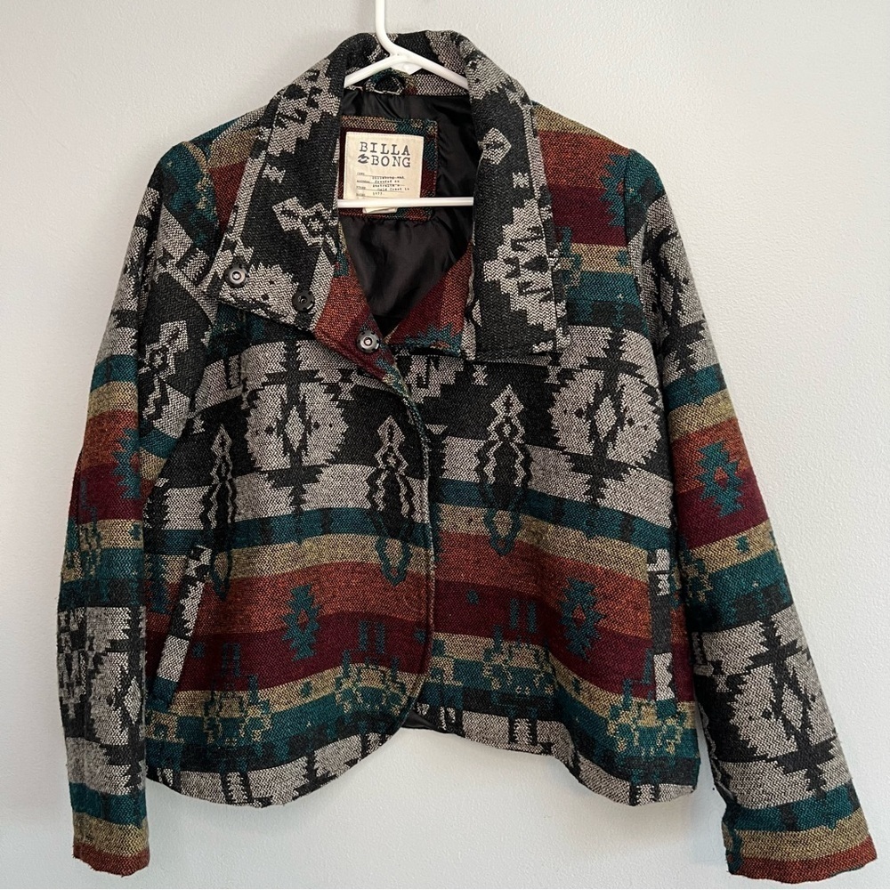 Billabong Multicolor Patterned Blazer